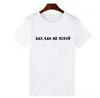 T-shirt blanc à la mode pour femmes, T-shirt avec lettres russes imprimées, été, décontracté, Simple, vêtements doux