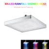 LED Rain Shower Head High Pressure Shower Head Water Save Automatically Color-Changing Temperature Sensor Showers for bathroom