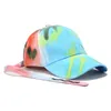 Ball Caps Spring Summer Outdoor Lover Colorful Graffiti Hat Matching Tie Dye Baseball Sunscreen Cap With Long StrapsBall