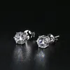 orecchini classici alla moda in cristallo brillante argento cz zircone bling orecchini con diamanti orecchini orecchini gioielli per le donne