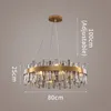 Lustre en cristal de salle à manger de luxe lampes suspendues îlot de cuisine rectangle moderne led luminaires suspendus en or salon luminaires en cristal