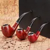 pipe Dual purpose bakelite resin pipe removable filter Curved Mini inserted red men's hammer smoking set