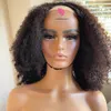 30 polegadas afro kinkys curly u parte peruca 100% perucas de cabelo humano Virgem brasileira V upa de altura 3b 3c pêlos de seres humanos coiliados para mulheres