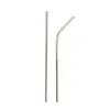 Metal Reusable 304 Stainless Steel Straws Straight Bent Drinking Straw With Case Cleaning Brush Set Party Bar accessory C0612X03