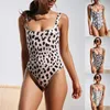 2022 NY SEXY BIKINI SET LEOPARDPRINT SWIMSUIT Kvinnor Snake Mönster Baddräkt med hög ben Simmad kvinnlig sexig bodysuit Monokini 6Color S-XL