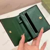 Portfel Portfele projektantów torebki Torebka Posiadacza karty Panie Krótki klip moda klasyczna klasyczna zielona karta drukowania 1219