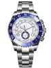 Men Watch Stainless Steel Sapphire Waterproof 116680 Wristwatches White Ceramic Boy Watches