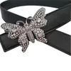 Cintos Luxuy shinestone Big Butterfly Buckle Women Microfiber Wide Cummerbunds High QualityBels Fred22