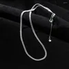 Chains Solid 925 Sterling Silver Wide Beads Choker Necklace For Women Teen Girls Korean Style Chunky Statement Jewelry 2022Chains Godl22