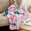 Coperte Camera da letto Caldo fiore rosa Fiore primaverile Divano per bambini Coperta portatile per aeroplano morbido per bambini