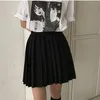 Japan High Taille Black Rok Women Casual Vintage College geplooide mini -rokken plus maat 4xl drop 210331