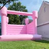 wholesale Château gonflable rose pastel Moonwalk Bounce House gonflable blanc videur de château gonflable commercial pour la fête des enfants