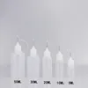 500pcs 10ml 30 ml de plástico com ponta squeezable Aplicador de garrafa de garrafa de garrafas reabastecidas com tampas de ponta da agulha para cola diy