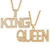 Ketens gepersonaliseerde heren en damesjuwelen hiphop diamant ingelegde brief hanger legering king ketting