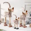 Navidad Figur-Ornamente Weihnachtsgeschenk für Kinder Weihnachten Elch Puppe Weihnachtsdekorationen für Home Rentier 220316
