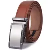Belts Plyesxale Mens Belt Genuine Leather Ratchet For Men Automatic Buckle Brown Cowhide Strap Formal Cinto G24BeltsBelts