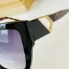 ルネットシンボールサングラスSPR21Y Squared Feminine Shape Cat-Eyed Frame Designer Sunglasses女性レタリングロゴメタル寺院バケーションスーパー特大メガネ