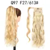 Synthetic Hair Ponytails Hairpieces Wrap Around Big Wavy Hair Extensions