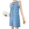 Skirts&Skorts Designer Women Sleeveless Denim Dress Summer Breathable es Letter Embroidery Casual Style for Woman