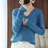 2021 Autumn and Winter New Cashmere Sweater V-neck Pullover Thin Loose Version Cardigan