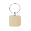 Porte-clés en bois de hêtre Party Favors Blank personnalisé personnalisé Tag nom ID pendentif porte-clés boucle cadeau d'anniversaire créatif BBE13483