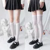 Socken Strumpfwaren JK Frau Schwarz Weiß Lolita Strümpfe 3 Stil Einfarbig Mode Kawaii Cosplay Sexy Nylon Für Mädchen