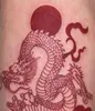 NXY Temporary Tattoo Big Size Red Dragon Stickers for Men Women Arm Body Art Waterproof Fake Tattos Tarragon Flash Decals Tatoos 0330