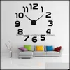 Orologi da parete Home Decor Garden Design Orologio Orologio Horloge 3D Fai da te Adesivi specchio acrilico Decorazione Soggiorno 1350 V2 Drop Delivery 2021