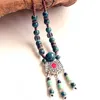 Pendant Necklaces Pieces/Lot Vintage Ceramic Beaded Jewelry For Women Ethnic Beads Long Tassel Charm Necklace Bohemia Accessory GiftPendant