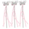 Butterfly Princess Fairy Wand Girls Kids Magic Ribbons Wands Streamers Kostym Fancy Dress Props Rosa Blå Bachelor Party Favor BBB14914