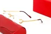 Luksusowe klasyczne okulary przeciwsłoneczne dla mężczyzn i kobiety projektantka moda dekoracja okularów unisex ramy Ochrona oka Czerwona Blue Lover Prezenty 957160150
