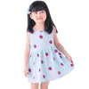 Girl's Dresses 1-6Y Summer Girl Dress Cotton Printed Strawberry Comfortable Kid Clothing Sleeveless Princess Children Skirt Toddlers GiftsGi