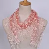 1pc Women Women Fashion Triangle Tassel Wrap Lady Shawl Loce Sheer Floral Stampa Scarpa per