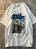 스트리트 프린팅 단락 100% 면화 Tshirt 여성 밀레니엄 트렌드 캐주얼 최고 트렌드 Allmatch Tshirt Mens INS 220615