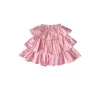 Hjort Jonmi Spring Korean Stil Baby Flickor Rosa Plaid Kjolar Bomull Söt Småbarn Barn Layered Kjol 220326