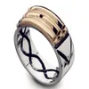 Seven Blessings S spinning Ring med rostfritt stål talisman amulet Atlantis ring för kvinnor män silver guld två färger s1810160723059372