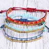 Handmade Bracelet for Women Men Glod Bead Contrast Color Knots Braided String Wrap Bracelet Femme Fashion Jewelry