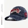 Old Way Casquettes pour hommes Retro Distressed Hole Broderie Casquette de baseball Hommes Femmes Denim délavé Casquette Chapeau