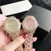 Luxo Moda Mulher Diamante Assista Rose Gold No Calendário Bracelet Gold Flasp Flasp Master Designer Girl Watches