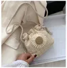 Evening Bags Women's Straw Tote Bag 2022 Designer Weave Handbags Ladies Fashion Casual Cute Bucket Shape Beach Shoulder Underarm BagEven