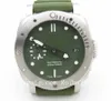 VS Factory Mens 1055 Montres-bracelets de luxe ETA Calibre P900 Mouvement automatique Cadran vert avec sous-cadran vert et montre à lunette unidirectionnelle Superlume bleue