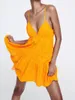 orange aline dress