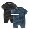 vêtements de créateurs pour enfants filles garçons barboteuse INS infantile bambin Denim Combinaisons 2019 Boutique d'été bébé Escalade Vêtements