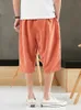 Plus Size Summer Harem Pants Men Short Joggers Chinese Style CalfLength Casual Baggy Pants Male s Trousers 8XL 220629
