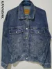 Mulheres vintage outono inverno oversize denim s lavado azul jeans casaco turndown colarinho outwear jaqueta bomber 220726