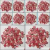 Pendant Necklaces Pendants Jewelry Natural Watermelon Red Stone Cross Shape 20X20Mm For Diy Earrings Maki Dh1T0