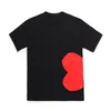 Designer Tee Com des Garcons Play Heart Logo Print T-shirt T-shirt Maat extra grote blauw hart unisex Japan beste kwaliteit euro maat 2675