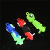 Tuyau à main tuyaux de combustion d'huile dab rigs tige de tuyau en silicone avec bol en métal pour outils de dabber d'herbes sèches cire