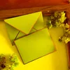 Gift Wrap 5Pcs/lot 14 19CM Pearlescent Paper Envelope Retro Bronzing Gold Edge Purple Wedding Business Invitation EnvelopeGift