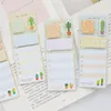 Anteckningar 30 Sheet Kawaii DIY CACTUS MEMO PAD STICKY 2022 Planner Journal Stickers Stationery Notepads Kontors skolmaterial
